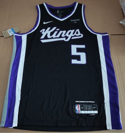 NBA 5 Fox Sacramento Kings 23-24 Maillot noir imprimé